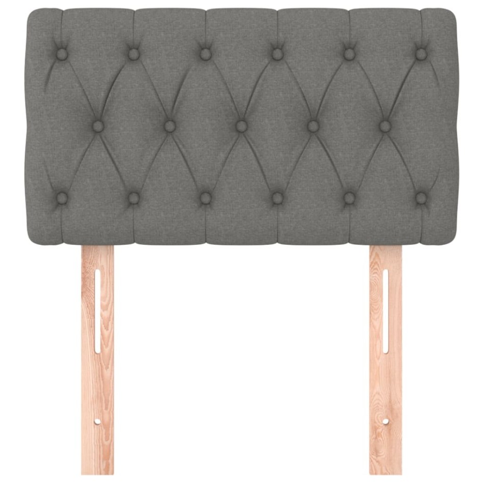 Cabecero de tela gris oscuro 80x7x78/88