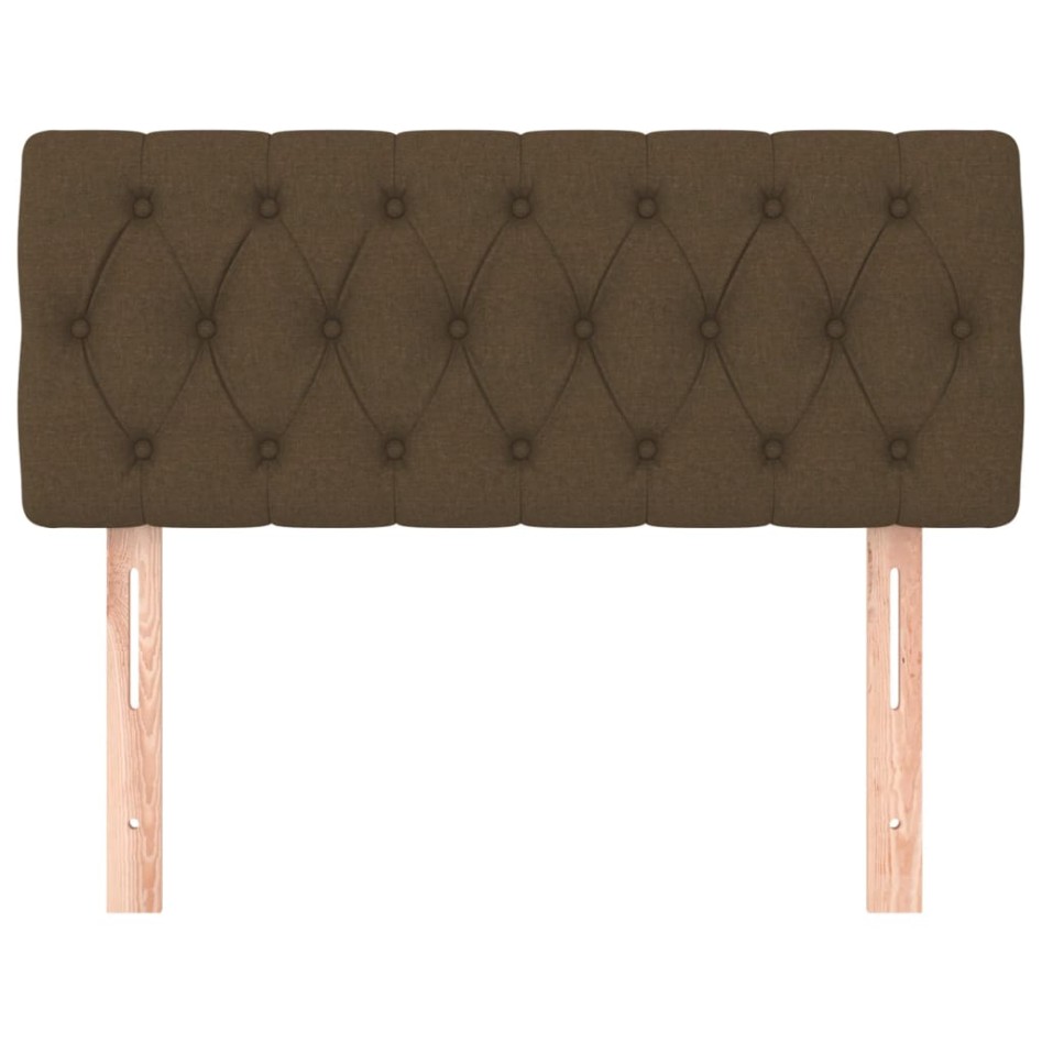 Cabecero de tela marrón oscuro 90x7x78/88