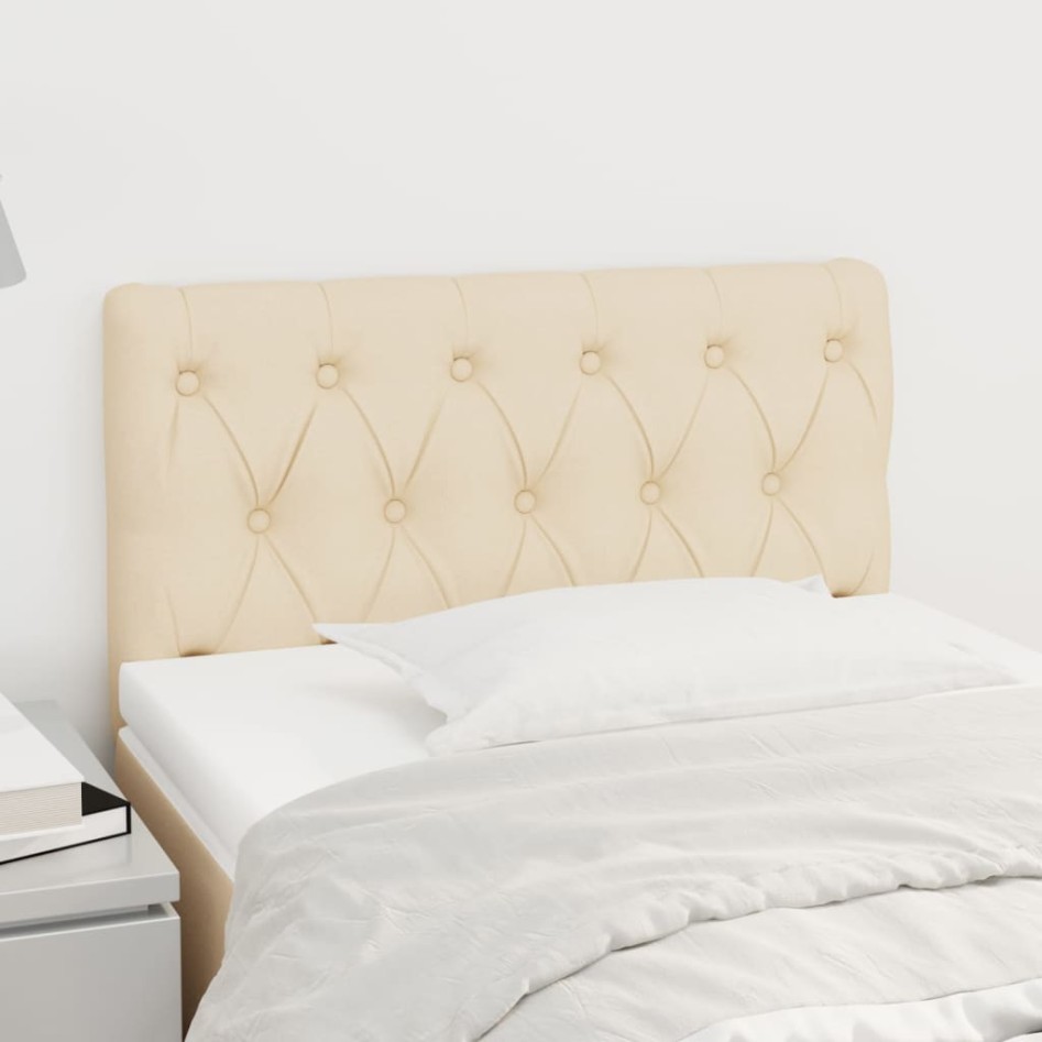 Cabecero de tela color crema 80x7x78/88