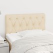 Cabecero de tela color crema 80x7x78/88 cm