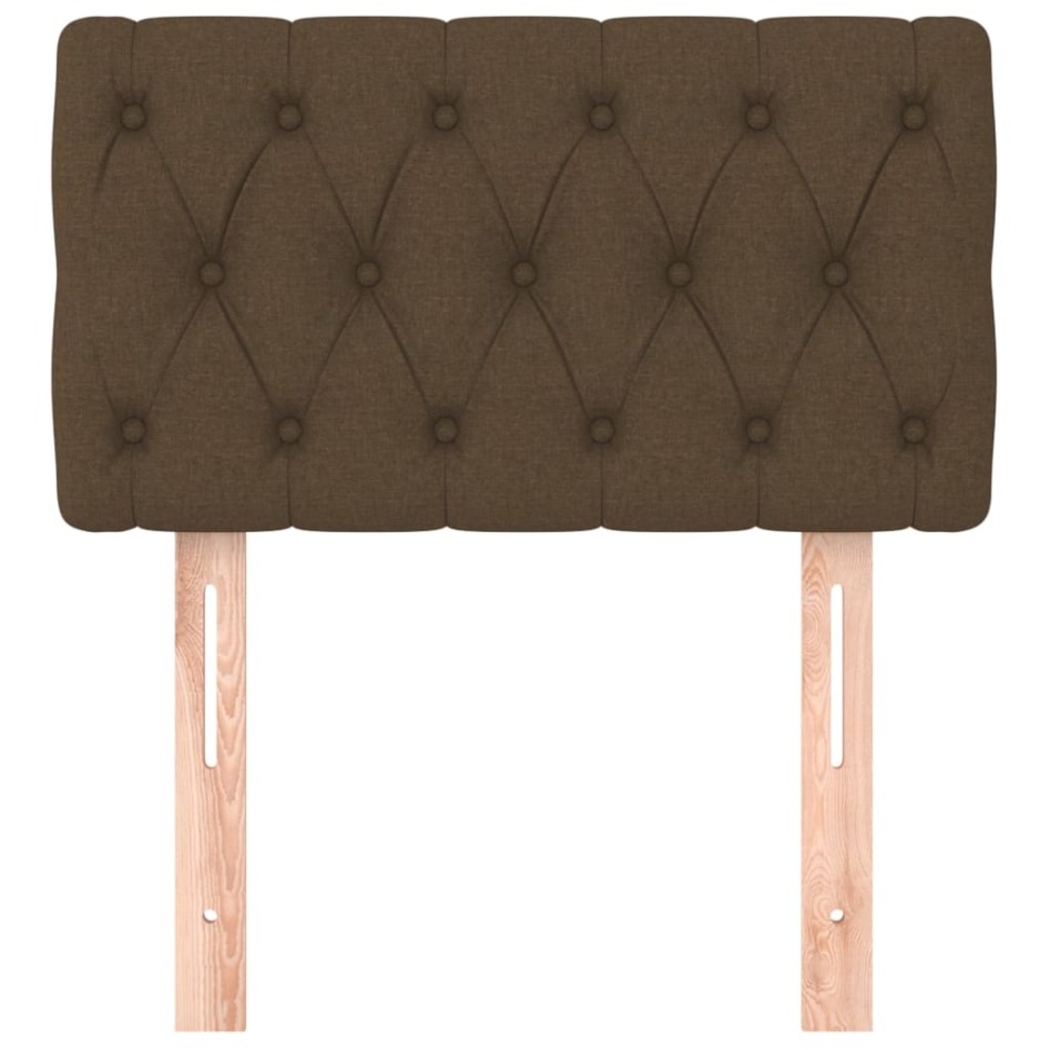 Cabecero de tela marrón oscuro 80x7x78/88