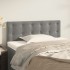 Cabecero de terciopelo gris claro 90x5x78/88