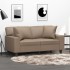 Cojines decorativos 2 uds cuero sintético capuchino 40x40