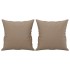Cojines decorativos 2 uds cuero sintético capuchino 40x40