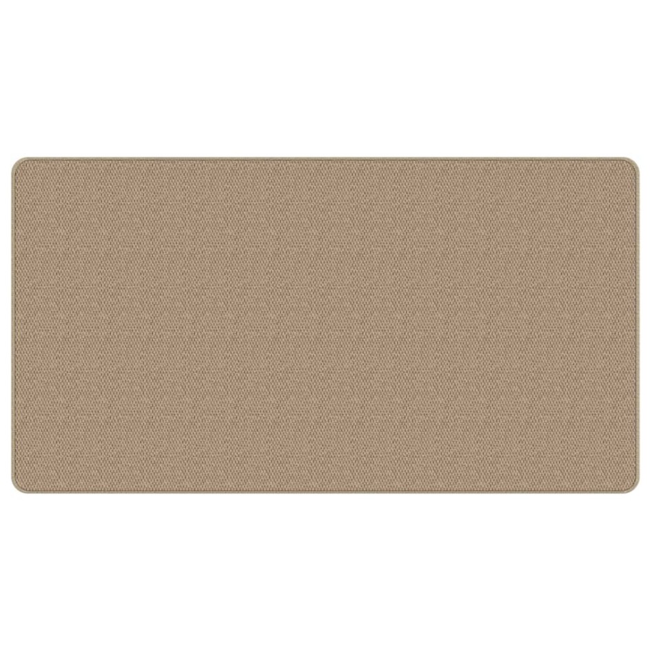 Alfombra de pasillo con aspecto de sisal color arena 80x150