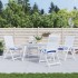 Cojines de silla 4 uds tela Oxford rayas azul blanco 50x50x7