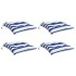 Cojines de silla 4 uds tela Oxford rayas azul blanco 50x50x7