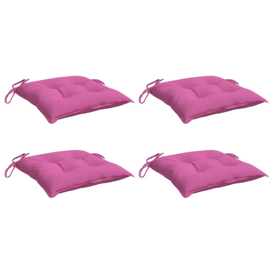 Cojines de silla de jardín 4 uds tela Oxford rosa 50x50x7