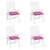 Cojines de silla de jardín 4 uds tela Oxford rosa 50x50x7