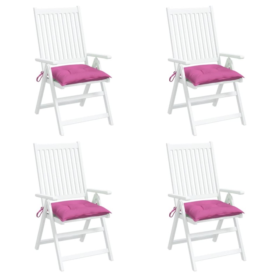 Cojines de silla de jardín 4 uds tela Oxford rosa 50x50x7