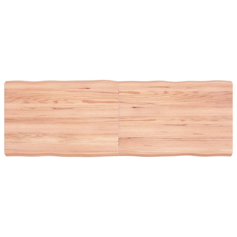 Tablero mesa madera tratada borde natural marrón