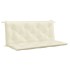 Cojín de banco jardín tela Oxford blanco crema 120x(50+50)x7