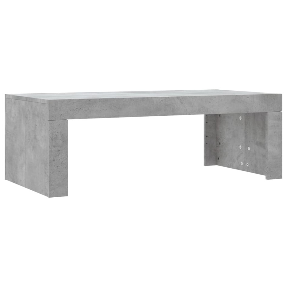Mesa de centro madera de ingeniería gris hormigón 102x50x36