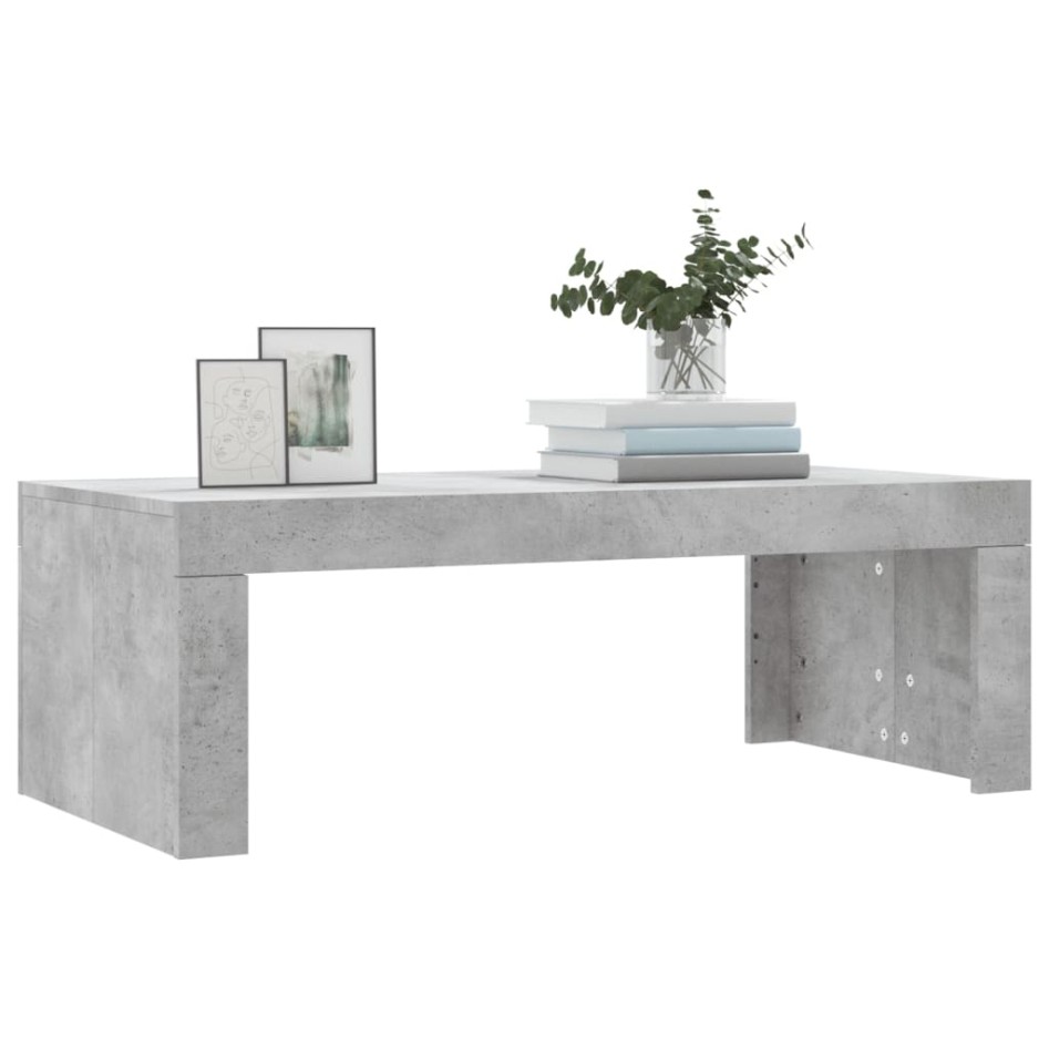 Mesa de centro madera de ingeniería gris hormigón 102x50x36