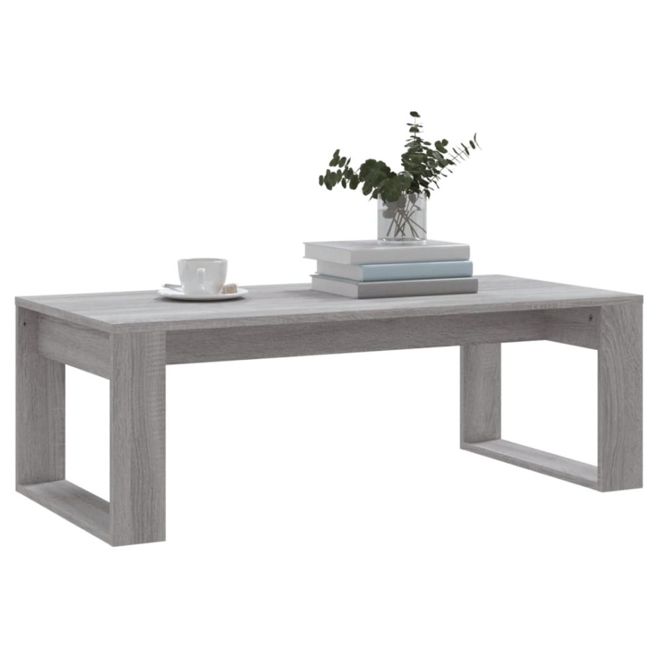 Mesa de centro madera de ingeniería gris Sonoma 102x50x35