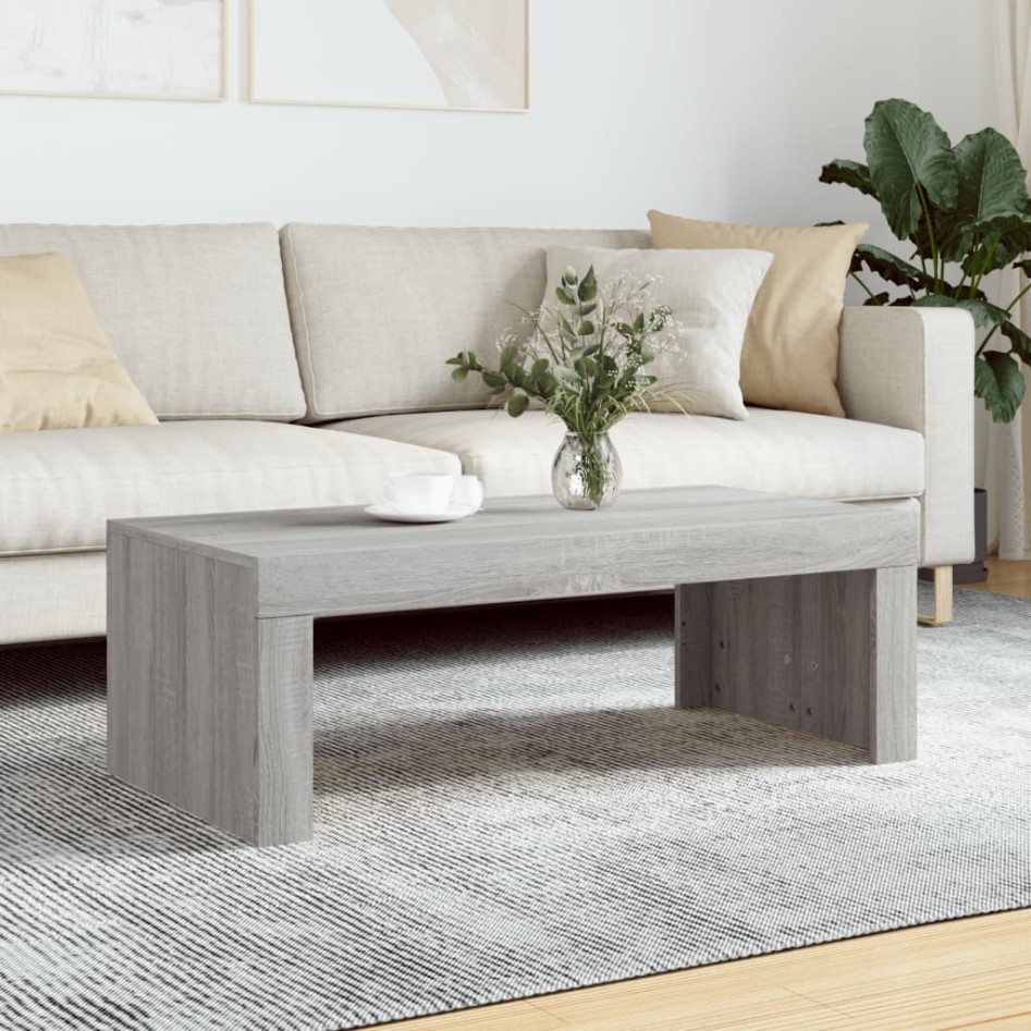 Mesa de centro madera de ingeniería gris Sonoma 102x50x36