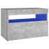 Mesita de noche con LED contrachapada gris hormigón 60x35x40