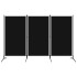 Biombo divisor de 3 paneles negro 260x180