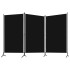 Biombo divisor de 3 paneles negro 260x180