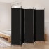 Biombo divisor de 5 paneles de tela negro 250x200