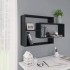 Estantes de pared de madera contrachapada negro 104x20x58,5