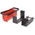 Briquetadora de papel acero negro y rojo 34x14x14