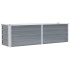 Arriate de jardín de acero galvanizado gris 160x40x45