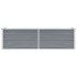 Arriate de jardín de acero galvanizado gris 160x40x45