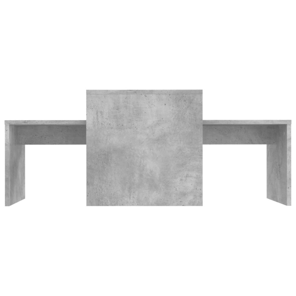 Mesa de centro madera contrachapada gris hormigón 100x48x40