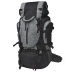 Mochila de senderismo XXL negro y gris 75 l