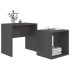 Juego mesas centro madera contrachapada gris brillo 48x30x45