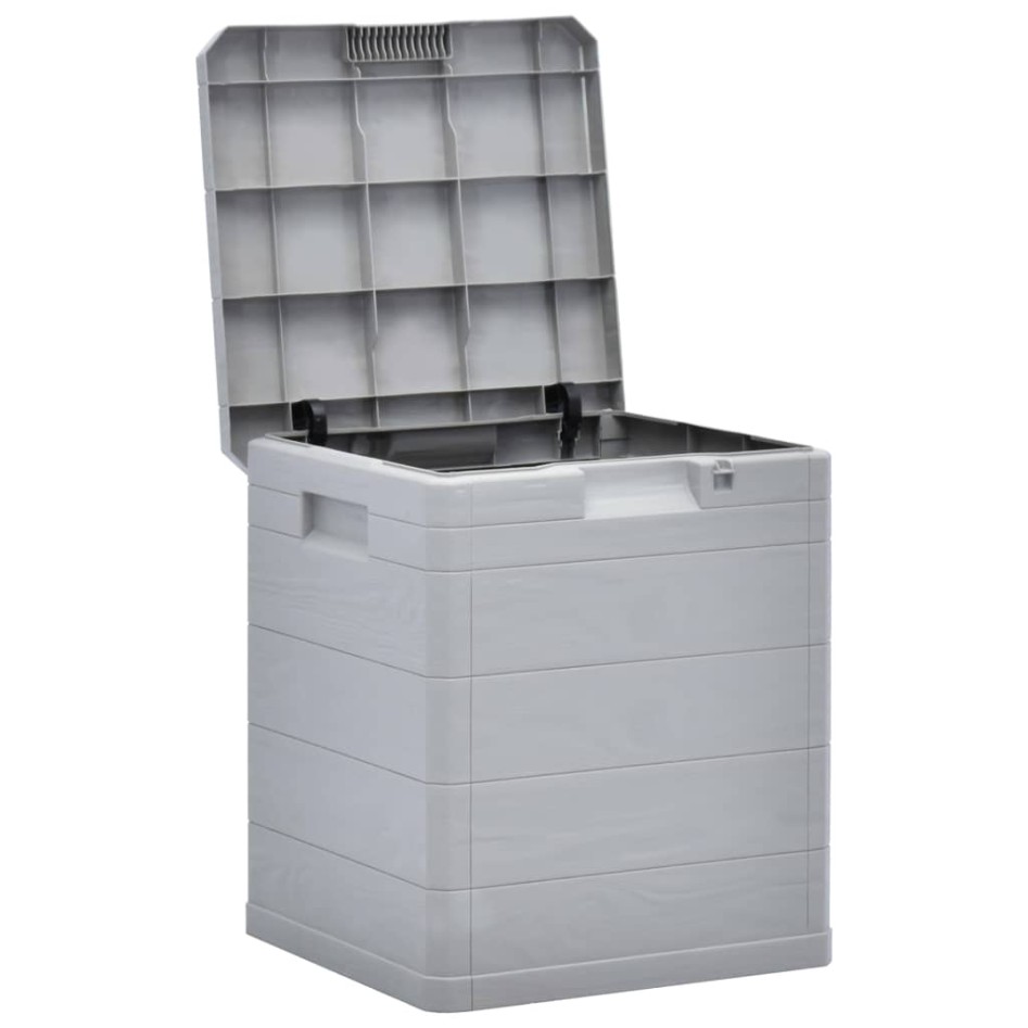 Caja de almacenamiento de jardín 90 L gris