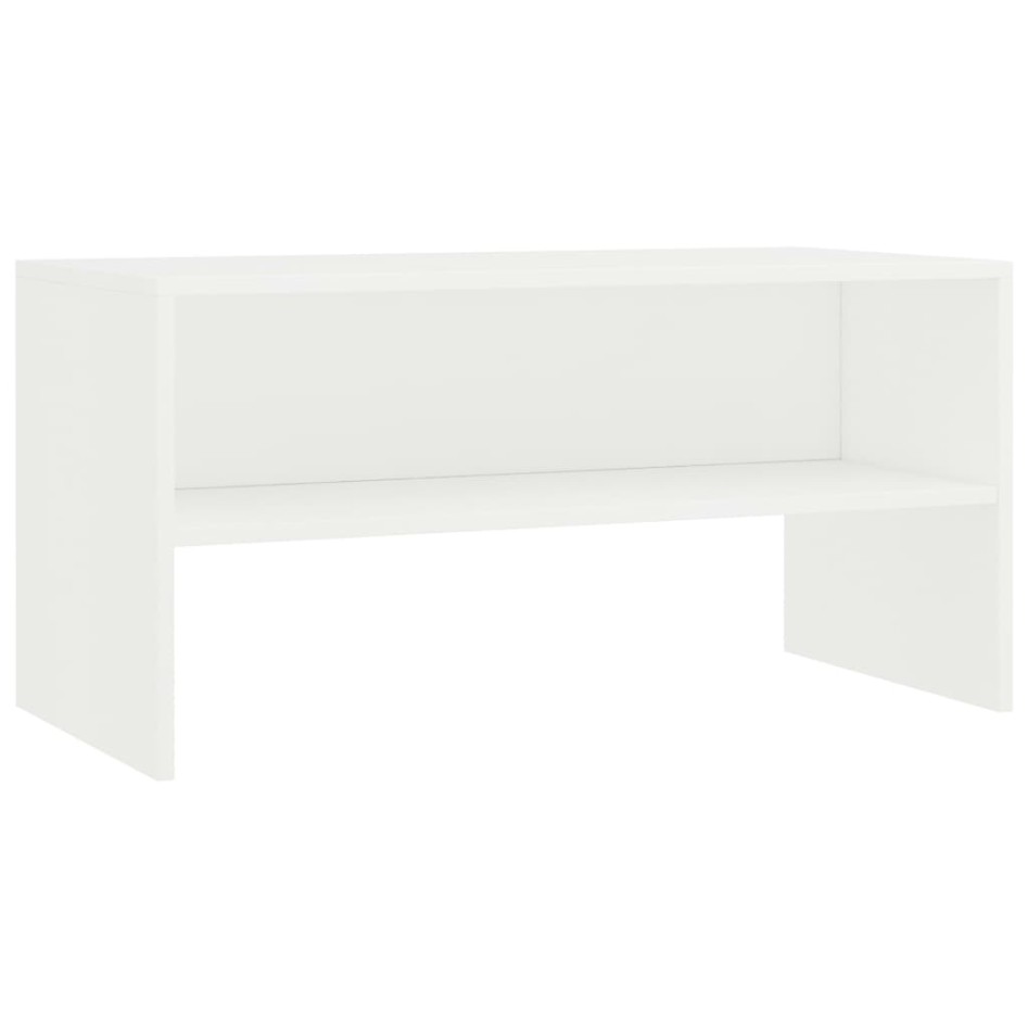 Mueble para TV madera contrachapada blanco 80x40x40