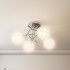 Lámpara de techo con pantallas de alambre 4 bombillas LED