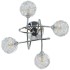 Lámpara de techo con pantallas de alambre 4 bombillas LED