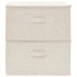 Cajas de almacenaje 2 unidades tela color crema 43x34x23
