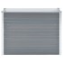 Arriate de jardín de acero galvanizado gris 100x40x77