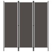 Biombo divisor de 3 paneles gris antracita 150x180 cm