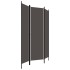 Biombo divisor de 3 paneles gris antracita 150x180
