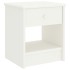 Mesita de noche madera maciza de mango blanco 35x30x40