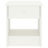 Mesita de noche madera maciza de mango blanco 35x30x40
