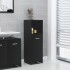Armario de baño madera contrachapada negro 30x30x95