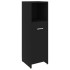 Armario de baño madera contrachapada negro 30x30x95