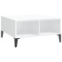 Mesa de centro madera contrachapada blanco brillo 60x60x30
