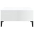 Mesa de centro madera contrachapada blanco brillo 60x60x30
