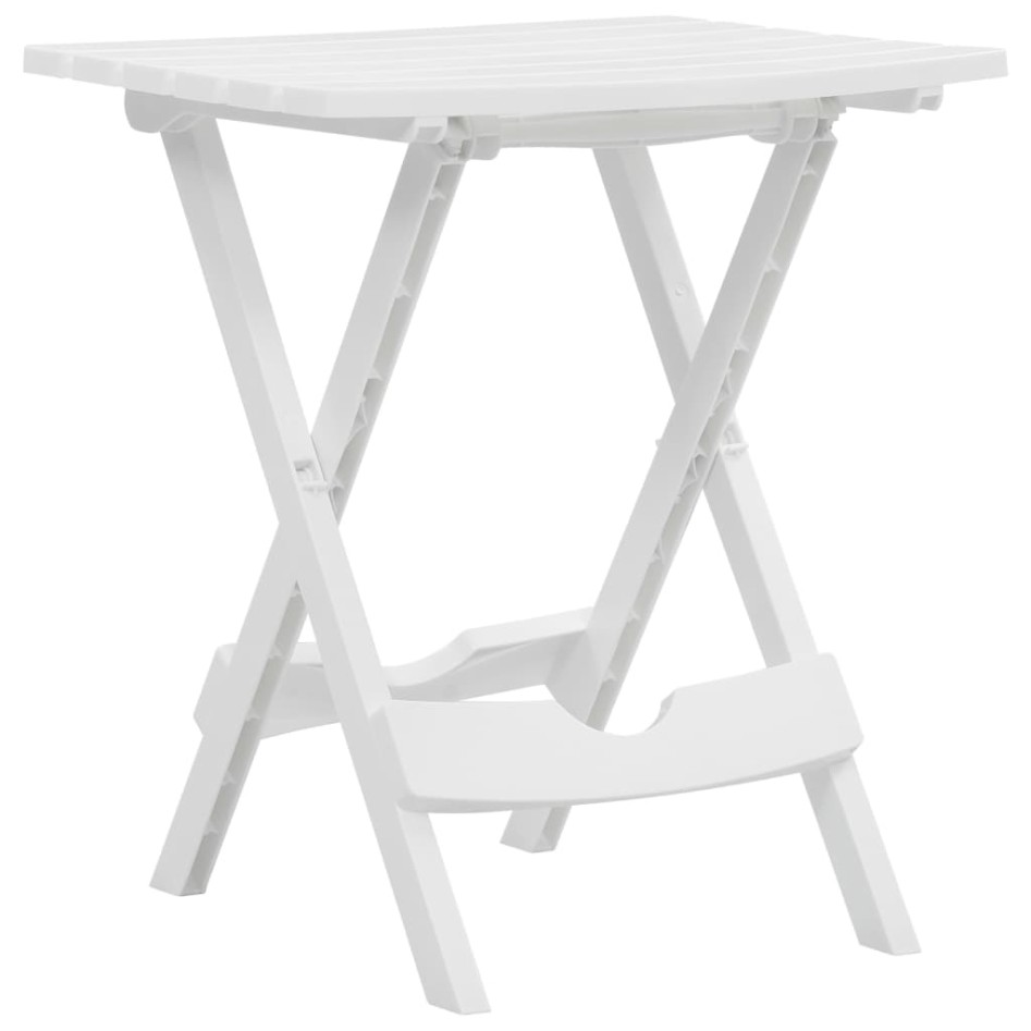 Mesa de jardín plegable blanco 45,5x38,5x50