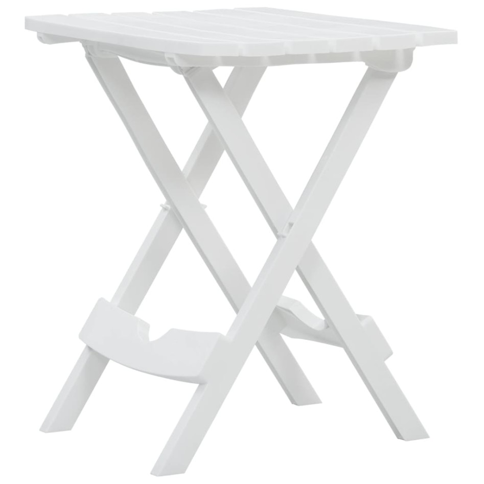Mesa de jardín plegable blanco 45,5x38,5x50