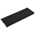 Alfombrilla de escaleras 15 uds tela punzonada negro 65x21x4