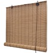 Persianas enrollables de bambú marrón 120x220 cm
