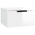 Mesitas de noche de pared 2 uds blanco brillo 34x30x20